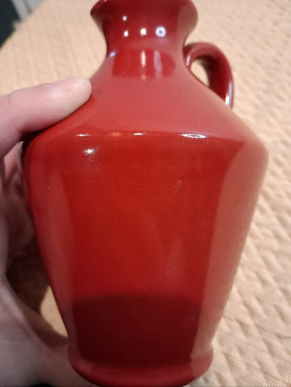 Sur La Table 6in Miniature Red Ceramic Pitcher